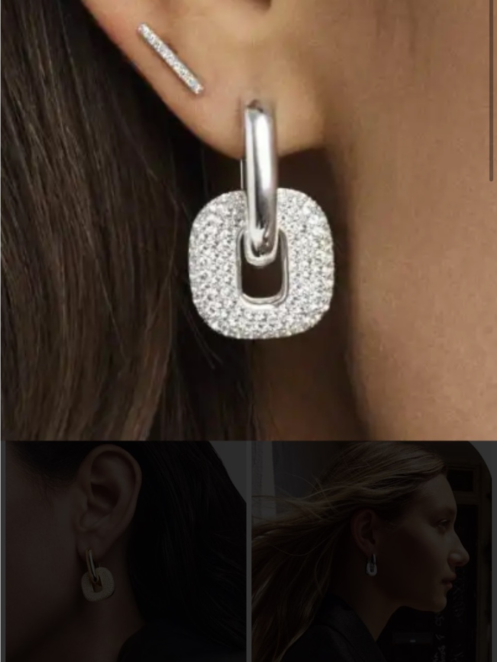 ISO - Mejuri Sterling Silver Pave Stevie Earrings